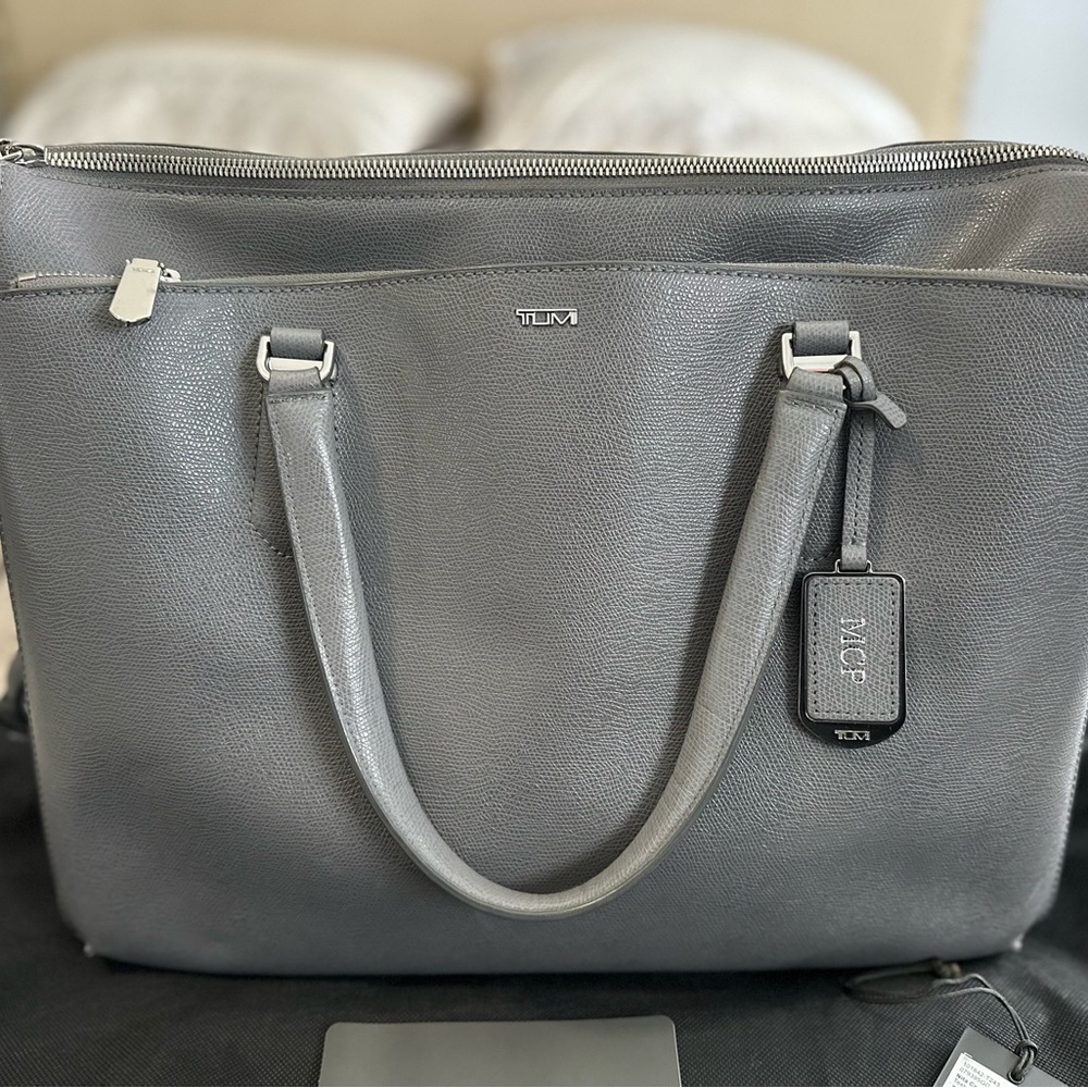 Tumi Sinclair Nita Commuter Brief - Laptop Work Bag, Grey